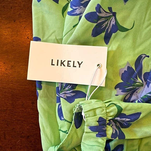 Likely NWT SZ O Karrica Green and Blue Floral  midi/ maxi Dress‎ - Picture 7 of 16